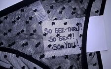 Sexy Sheer Black Mesh SEE THRU Women's Knickers Panties Sissy CD TV  32 - 38"