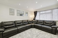 Black leather shaped corner - leather,