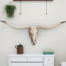 Faux Longhorn Skull Wall Decor