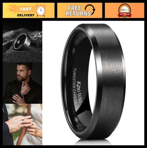 Tungsten men wedding ring - men's,
