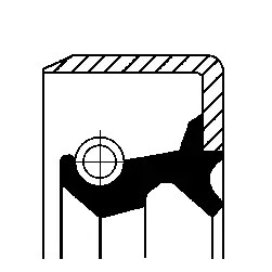 Front rear shaft seal - front, /
