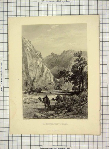Original old antique print - original,