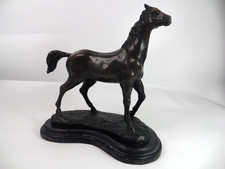 J.B. Deposee Paris Max Milo Bronze Horse Sculpture Marble Base