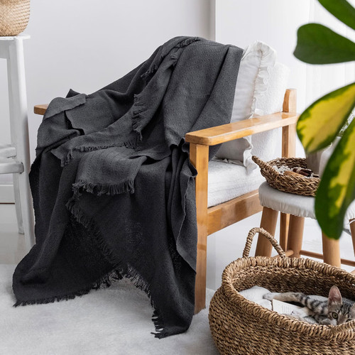 Cotton throw blanket chair - blanket,,