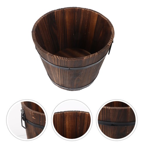 1pc solid wood bucket - 1pc,