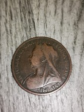 Queen victoria one penny - one,