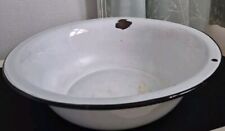 Enamel Vintage Wash Bowl White