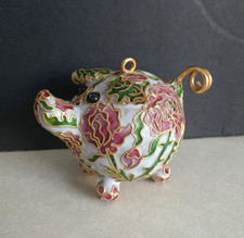 Vintage Cloisonné Pig