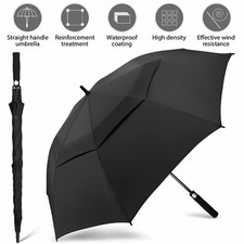 68Inch Extra Golf Umbrella Automatic Open Windproof Waterproof Dual Canopy Storm