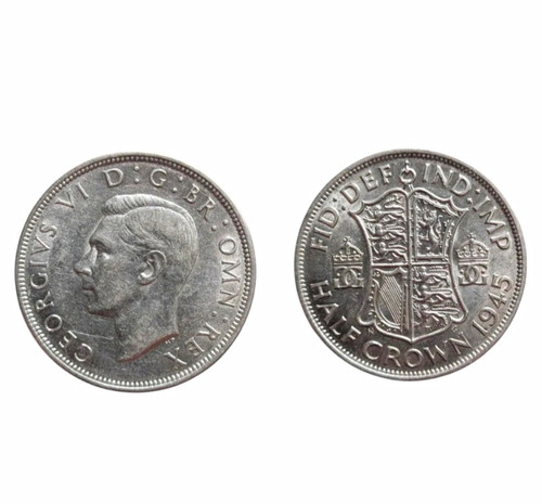 1945 george half crown - vi, half-crown