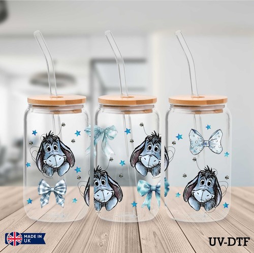 Eeyore dtf sticker 16oz - uv,