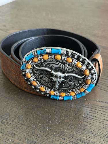 Men western belt - belt, faux