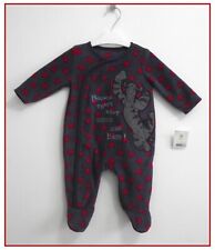 Disney Baby Boys Winnie The Pooh FLEECE Sleepsuit Blue Tigger Babygrow 0-3m NEW