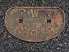 GWR 21 Ton D Coal Wagon Plate