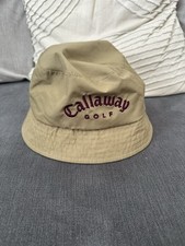 CALLAWAY GOLF Ladies Bucket Hat Beige Burgundy Rain Hat Sun Hat