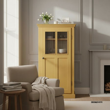 Antique Glazed Linen Cupboard