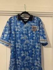 England 1990 Men's Blue Retro