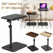 Lifting C Shaped Side Table 360° Swivel Laptop Desk for Living Room Tea Table
