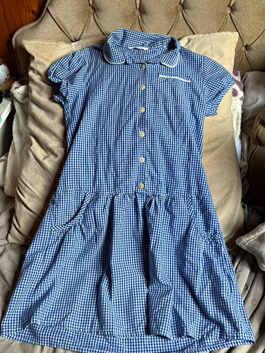 Girls blue white gingham - girls,