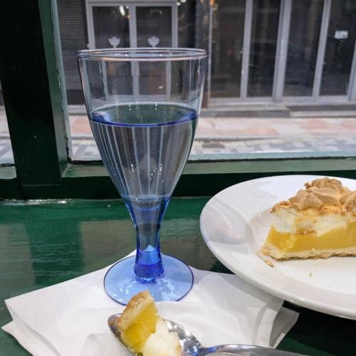 Single wine glass recycled - glass,
