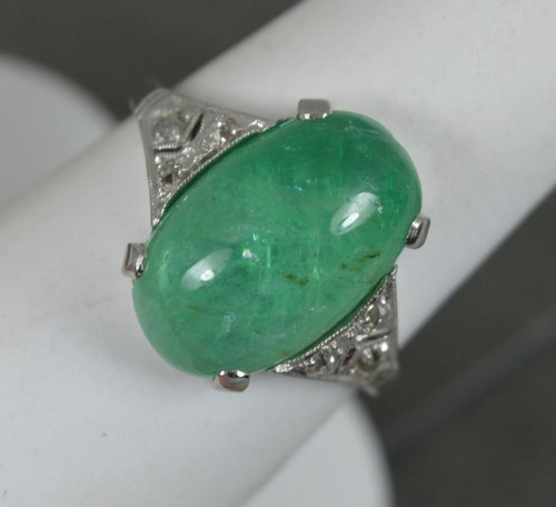 Art deco platinum emerald - art,