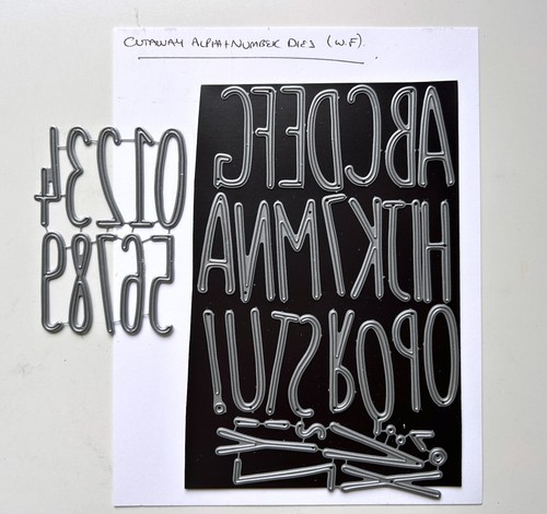 Waffleflower cutaway alphabet - cutaway,