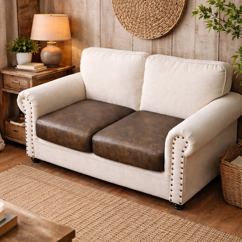 Faux leather cushion covers - leather,