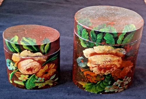 Hand painted folk art wood - folk,