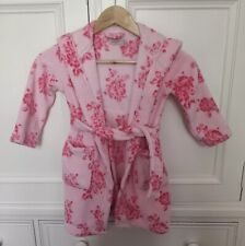 Girls Gorgeous Cath Kidston Pink Rose Soft Fleece Bath Robe/Dressing Gown 2-3   