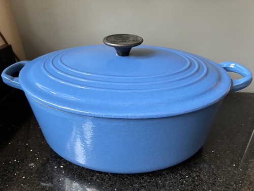 Creuset lidded blue - lidded, cast