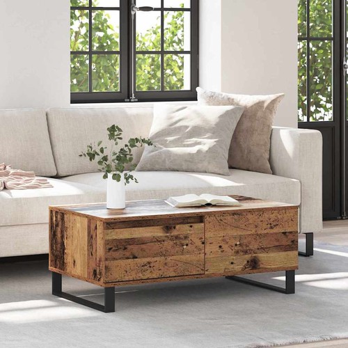 Brown oak coffee table - brown,