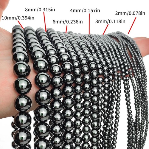 Natural black hematite round - hematite,