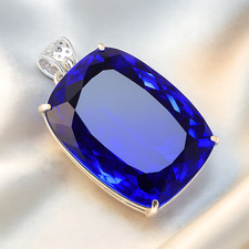 85 Ct Blue Tanzanite Cushion