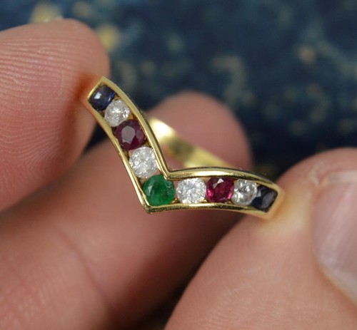 Carat gold emerald ruby - 18,