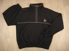 Gleneagles  1/4 Zip Windbreaker Jacket Golf Size Large Black Top Zipped Pockets