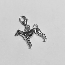 Doberman Sterling Silver Dog