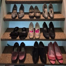 9 pairs of shoes bundle womens size 5-7 heels modern vintage Jd williams