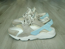 Nike Air Huarache Ladies Trainers Grey & Blue Size 6 / 40