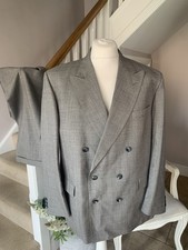 Vintage Men's Double Breasted Austin Reed Suit Size 46s W40" 100% Wool