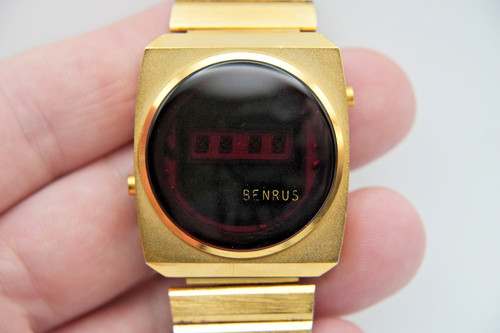 Vintage men red led - vintage, quartz