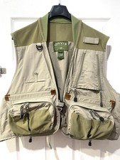 Men’s Vintage Orvis Khaki Outdoor Fly Fishing Vest Size Large