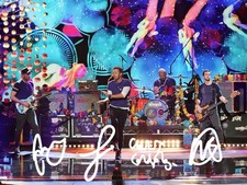 Coldplay Signed Autograph 6X4 PHOTO Pre Print Music