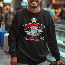 Retro Vintage Classic Royal Enfield Motorcycle Biker Premium Quality Sweatshirt