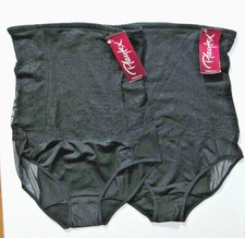 Playtex Secrets Black Lacy Waist Cincher x 2 Style 16873 Size S 8-10