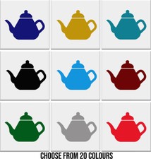 Kitchen Tile Stickers Tile Transfers TEAPOT  Vinyl Decals Vinyl Wall Stickers