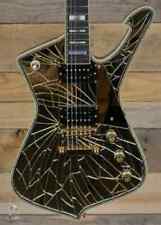 Iceman Paul Stanley Signature Gold Fractured Mirror Electric Guitar CrackMirror