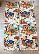 Rare Vintage 1988 Nintendo Super Mario The Legend Of Zelda Curtains Set 
