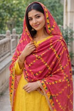 Indian Dupatta With Gotta Lace