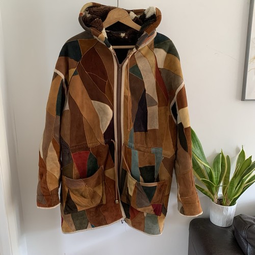 Vtg patchwork sheepskin - sheepskin, coat