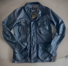 Barbour International Mens Black ‘1936’ Waxed Motorbike Jacket Small